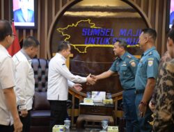 Danlanal Palembang Temui Pj Gubernur Sumsel, Ini yang Dibahas
