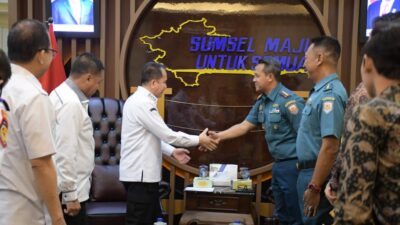 Danlanal Palembang Temui Pj Gubernur Sumsel, Ini yang Dibahas