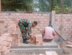 KODIM 0401/MUBA BANTU BANGUN MCK PONPES DARUL ULUM KECAMATAN SANGADESA