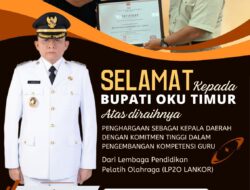 Bupati OKU Timur Mendapat Penghargaan Dari (LSP) LP20