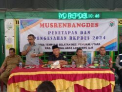 Jajaran Polsek Penukal Utara Hadir di Musyawarah Anggaran 2024 Desa Tempirai Selatan