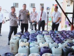 Ungkap Kasus Migas Kapolres Muara Enim Pimpin Konferensi Pers