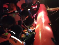 ANTO KORBAN PERAHU GETEK TERBALIK, DITEMUKAN TEAM SAR GABUNGAN