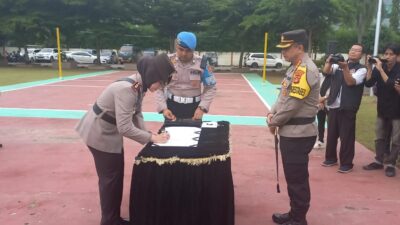 Kapolrestabes Palembang Pimpin Langsung Upacara Sertijab Pejabat Utama
