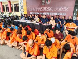 Polrestabes Palembang Berhasil Ungkap 96 Kasus Dengan 110 Tersangka Selama OPS Pekat Musi 2024