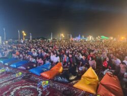 Polri Nobar Bersama Masyarakat Yang Tersebar di 52 Titik Dalam Kota Palembang
