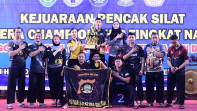 Tim Pencak Silat Polda Sumsel Menjadi Kontingen Tervaforit di Kejuaraan Nasional Sumatera Championship I