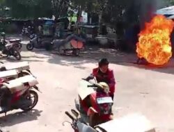 Motor Erwin Meledak Dan Terbakar Hebat Diparkiran Pasar Inpres