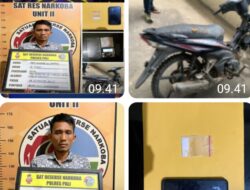 Bawa Sabu Warga Muara Niru Dangku Diamankan Satres Narkoba Polres PALI