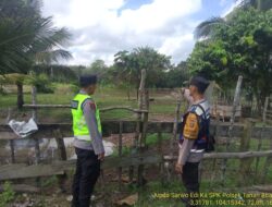 Kapolsek Tanah Abang Melaksanakan Pengecekan Debit Air Sungai Lematang
