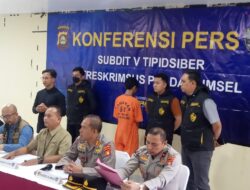 Polda Sumsel Menangkap Tersangka Penyebar Video dan Foto Asusila di Tanggerang Banten