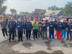 KPU PALI Menggelar Acara Jalan Santai Dan Senam Bersama