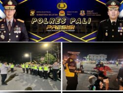 Polres PALI Menggelar Razia Terpadu di Kawasan Simpang 5 Pendopo