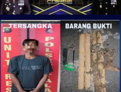 Anggota Polsek Talang Ubi Ringkus Seorang Pria Terduga Pencuri Pipa Milik PT Pertamina