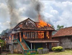 Satu Unit Rumah Warga Belimbing Muara Enim Terbakar