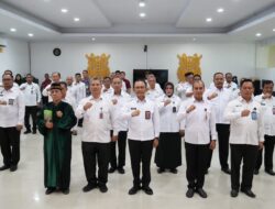 Yan Rusmanto Lantik Pejabat Manajerial di Lingkungan Kanwil Ditjenpas Aceh