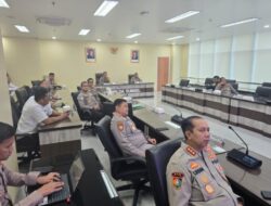 Beserta Jajaran, Karo SDM Polda Sumsel Hadiri Rapat Gugus Tugas Polri Secara Virtual !