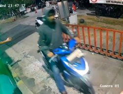 Nekat Pelaku Curanmor Di Rs Bari trobos Pintu Parkir, pelaku terekam CCTV